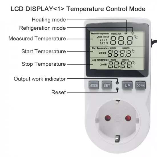 KT3100 prise de Thermostat numérique incubateur contrôleur de