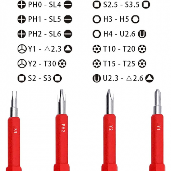 14 en 1 Kit d'outils de réparation de tournevis multiples isolés