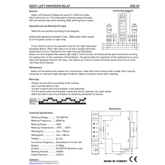 Temporisateur multifonctions TENSE ERS-07