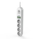 Multiprise 4 Prises + 4 ports Usb -LDNIO SE4432 Blanc