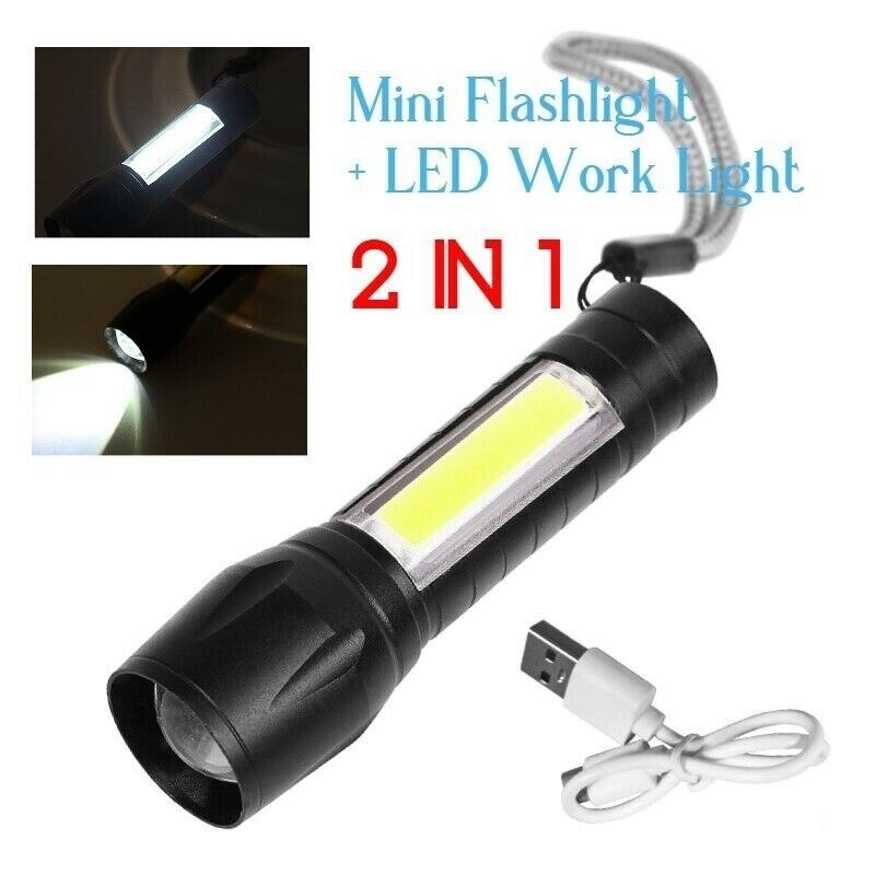 Mini lampe frontale étanche 4 Modes d'éclairage R3 + 2 LED Super