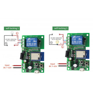 Module de relais Wifi 4 canaux DC 7V-32V AC 220V, commutateur de  télécommande sans fil Jog, auto-verrouillage, application de téléphone pour  maison intelligente 12V 24V