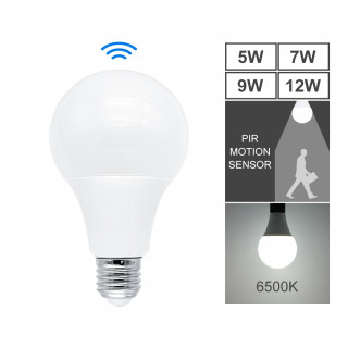 Lampe LED avec détecteur de mouvement automatique, 5/9W, ampoule