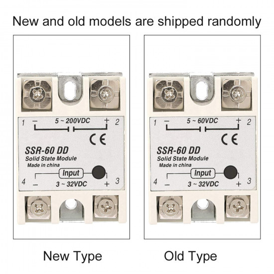 Relais statique à semi conducteur SSR 60A DD 3-32V DC 50-200V DC