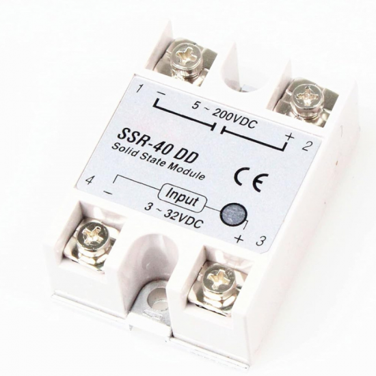 Relais statique à semi conducteur SSR 40A DD 3-32V DC 50-200V DC