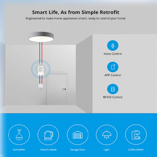 Module Relais wifi Rf433 Sonoff RFR2 basic