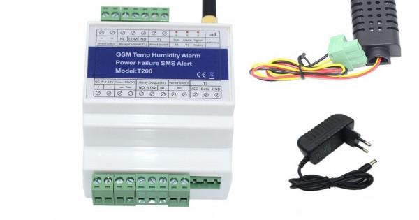 Moniteur GSM de température et d'humidité avec 2 relais de sortie et rappel  de panne de courant