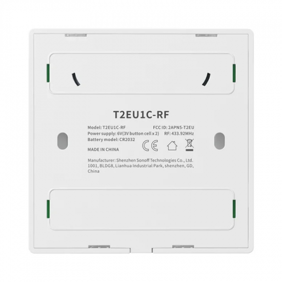 Interrupteur tactile RF 433 mhz Sonoff T2EU1C-RF 1 voie