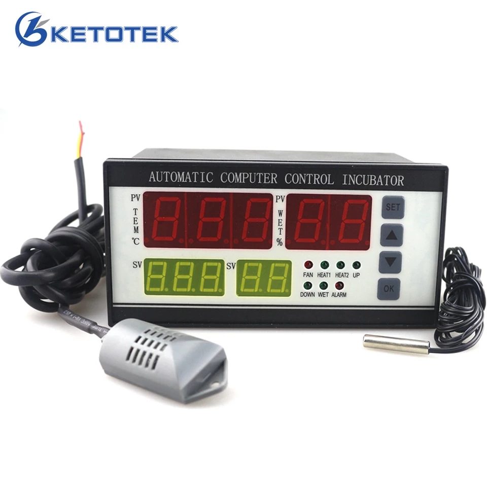 Thermostat oeuf incubateur contrôleur Hygrostat Ketotek XM-18