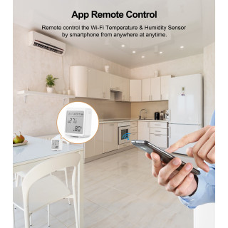 Acheter Tuya – capteur WIFI intelligent de température et d'humidité,  hygromètre d'intérieur, thermomètre, contrôle de la vie intelligent,  compatible avec Alexa et Google Assistant