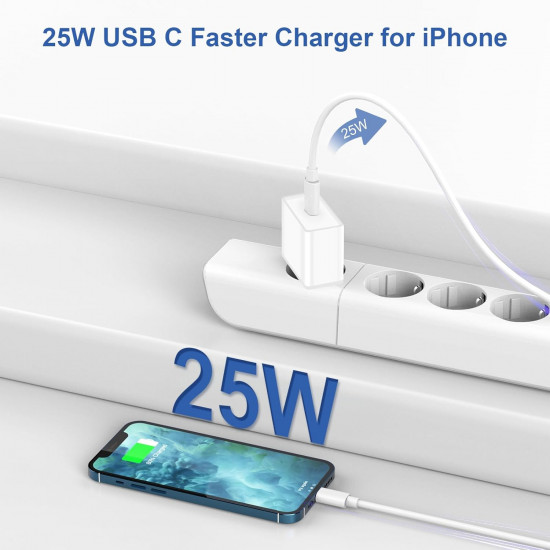 Chargeur Rapide iPhone, 25W  USB-C vers lightning revaleo Tk-109