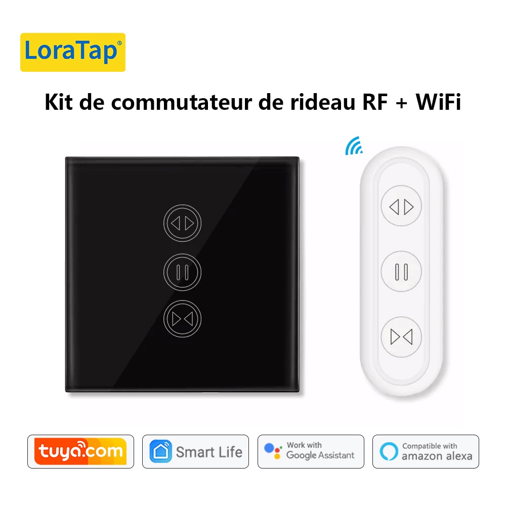 LoraTap Interrupteur Volet Roulant Connecté, RF Télécommande