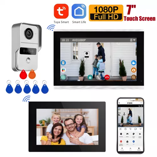 Sonnette videophone Tuya avec moniteur 7