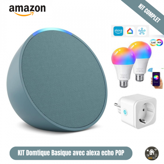 KIT Domtique Basique avec alexa echo POP sesdz-echo-pop2