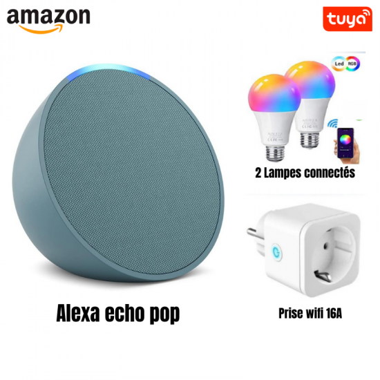 KIT Domtique Basique avec alexa echo POP sesdz-echo-pop2