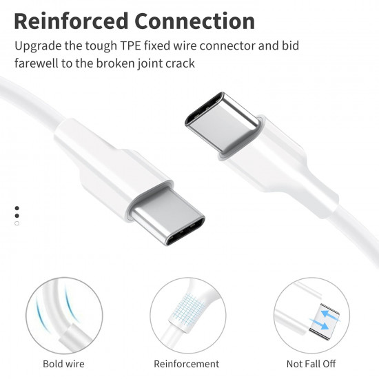 Câble de charge  rapide USB-C vers USB-C PD 45 W  6A Revaleo TK-41