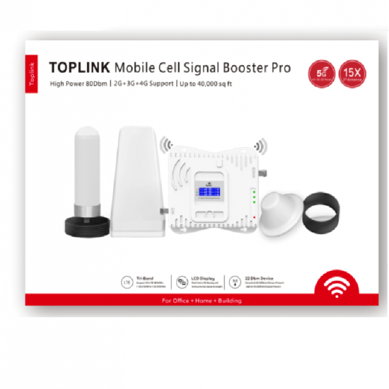 Amplificateur de signal cellulaire mobile TOPLINK Pro CSB1  (avec  deux entrées d'antenne )