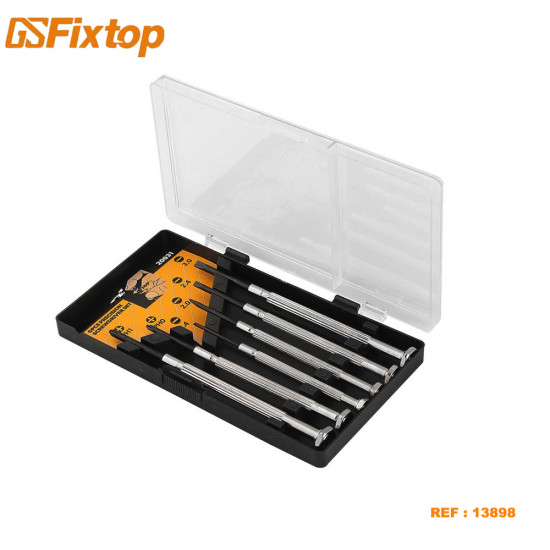 Jeu de tournevis de précision 6 pcs GSFixtop 13898