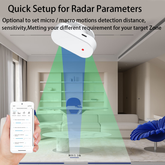 Détecteur de Présence Humaine Intelligent Radar wifi tuya