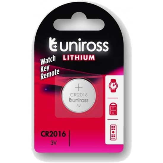 Piles Lithium Uniross CR2016 3V
