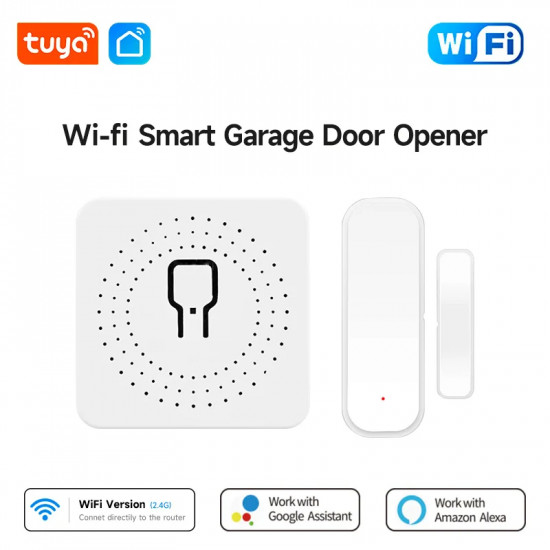 Ouvre-porte de garage intelligent wifi Tuya avec capteur sans fils 