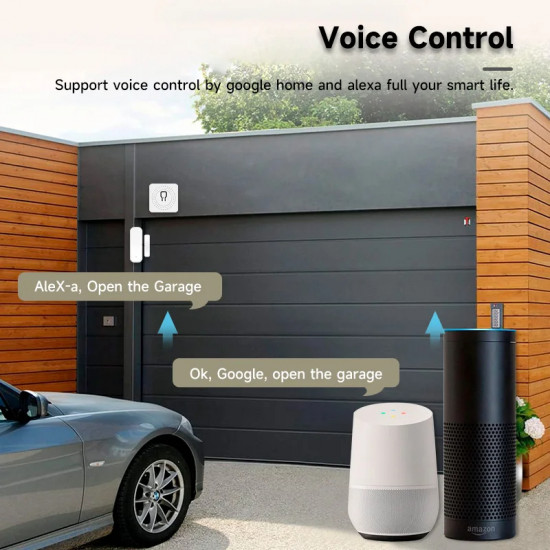 Ouvre-porte de garage intelligent wifi Tuya avec capteur sans fils 